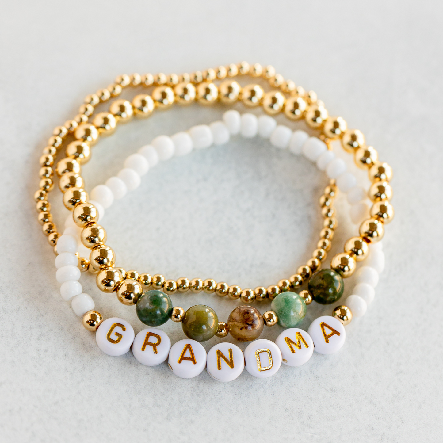 Winter Gold & Green Stack