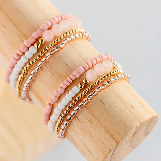 Winter Pink & Gold Stack